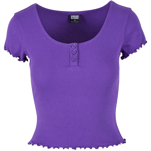 Urban Classics Women's T-shirt Rib Babylock purple