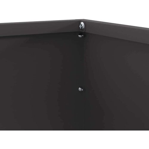 VidaXL Ograda oko Travnjaka Crna 50 x 50 x 13 cm Čelik Slike