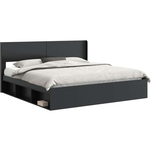  Okvir za krevet s pohranom i uzglavljem Crna 180 x 200 cm Slike