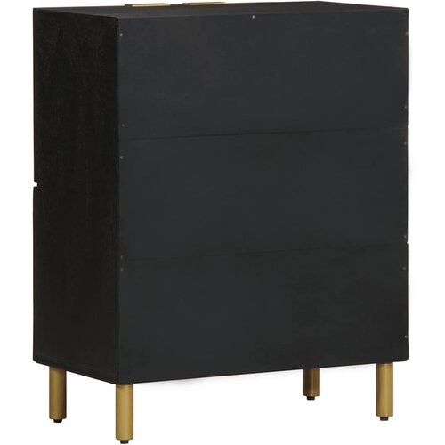  Komoda crna 60 x 33 x 75 cm konstruirano drvo Slike