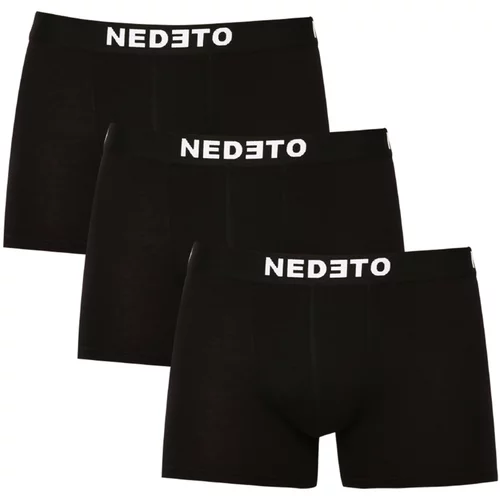 Nedeto 3PACK men's boxers black (3NDTB001-brand)