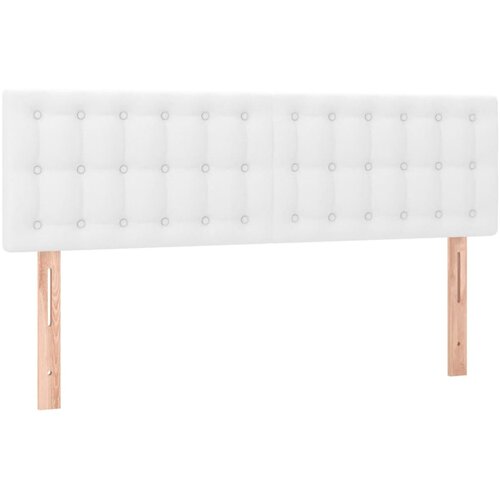  Krevet box spring s madracem LED bijeli 140x190 cm umjetna koža Slike