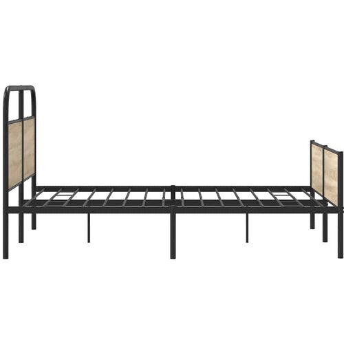 VidaXL metalni okvir kreveta bez madraca boja hrasta 180x200 cm Slike