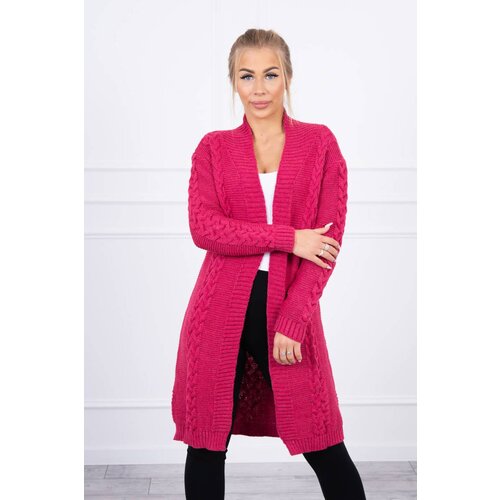 Kesi Cardigan sweater braided in fuchsia color Cene