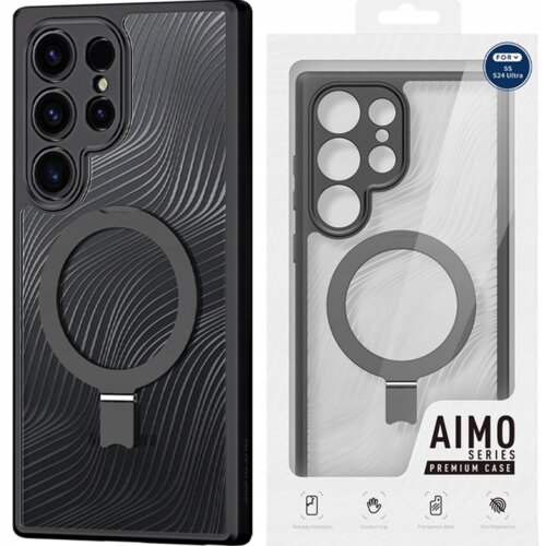 BZ Ohi&scaron;je Dux Ducis Aimo Mag z MagSafe in stojalom za Samsung Galaxy S24 Ultra - črna barva, (22057792) Cene