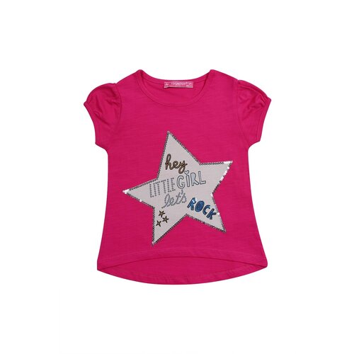 Fasardi T-shirt with a magenta star Cene