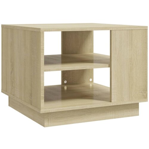 Maison Chic Klubska mizica - kavna mizica - Nizka mizica sonoma hrast 55x55x43 cm iverna plo&amp;scaron;ča, (21752459) Slike