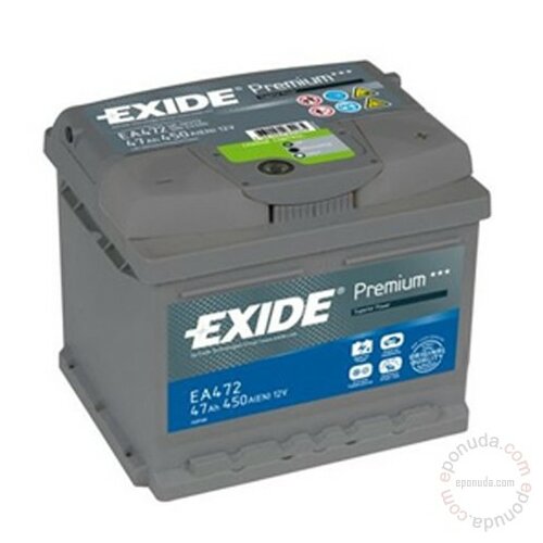 Exide Premium EA472 47Ah 450A akumulator Slike