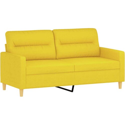 VidaXL 2-dijelni set sofa s jastucima svjetložuti od tkanine Slike