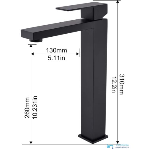  Črna kopalniška armatura | Pipa EYN EYN BC1320 - 310 mm Cene