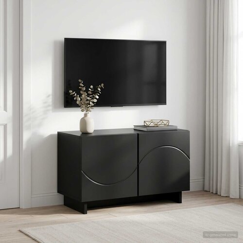  TV stalak 60 x 34.5 x 40 cm Crna Konstruirano drvo Cijene