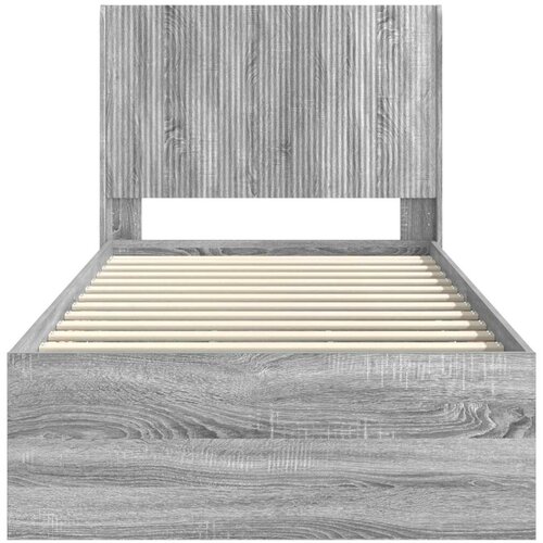  Okvir za krevet s pohranom i uzglavljem Siva sonoma - Siva sonoma 100 x 200 cm Slike
