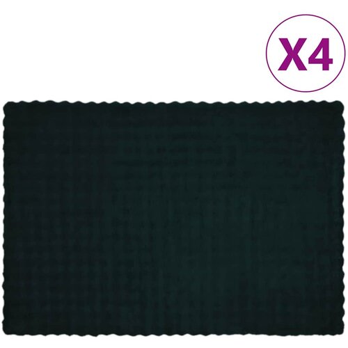 vidaXL Dežnik iz umetnega zajčjega krzna 4 pcs Temno zelena Cene