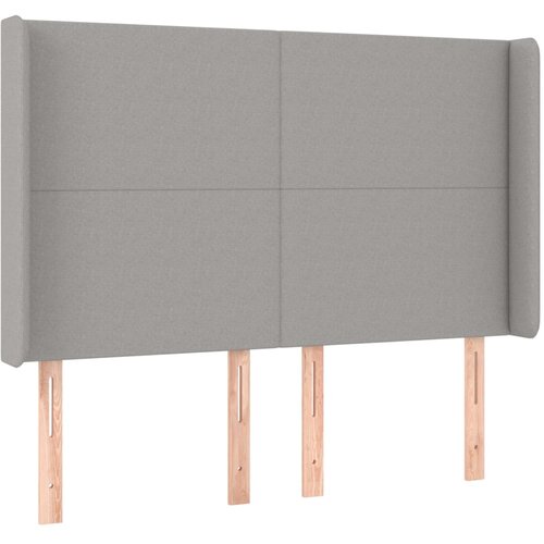 Maison Chic vzglavna omarica - nočna omarica - posteljna omarica z u&amp;scaron;esi svetlo sivo 147x16x118/128 cm blago, (21712371) Slike