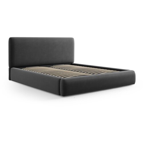 Cosmopolitan Design Tamno sivi tapecirani bračni krevet s prostorom za odlaganje s podnicom 160x200 cm Colonel &amp;ndash; Slike