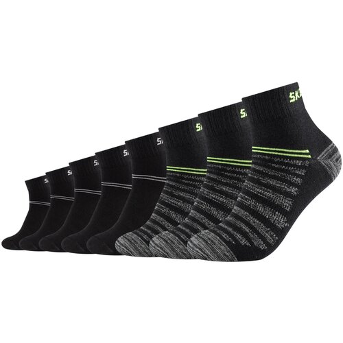 Skechers &amp;Scaron;portne nogavice 3PPK Unisex Mesh Ventilation Quarter Socks Črna Slike