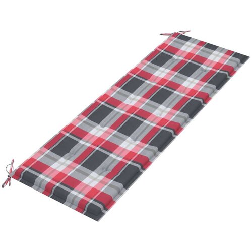 vidaXL jastuk za vrtnu klupu crveni karirani 150x50x3 cm od tkanine Cijene