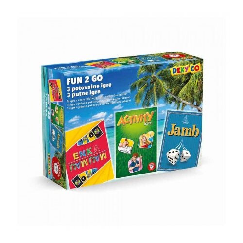 Piatnik set 3 potovalnih iger fun 2 go Cene