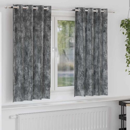  Bar&amp;scaron;unaste zavjese sa zavjesama 2 pcs Siva 175 x 140 cm Bar&amp;scaron;un Slike