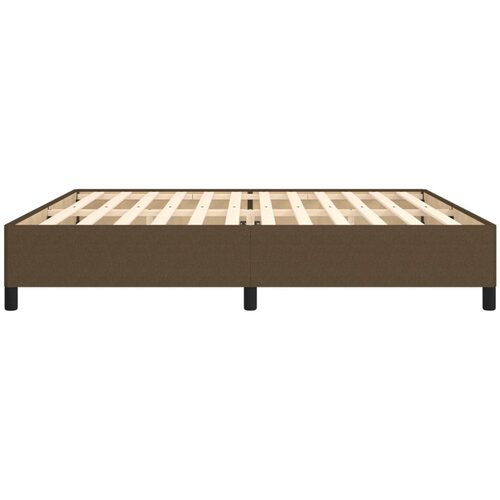  Okvir za krevet bez madraca tamnosmeđi 200x200 cm od tkanine Slike