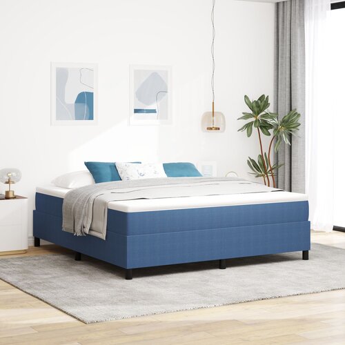 VidaXL Modra Les 180 x 200 cm Trdna Postelja Pravokotna Moderna Slike