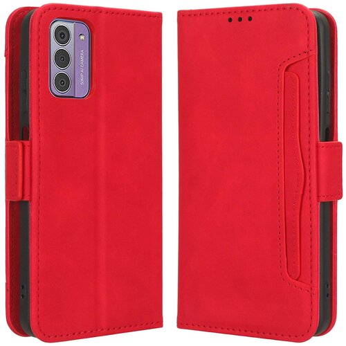 INORCO Ovitek za telefon z denarnico iz PU usnja za Nokia G42, stojalo s telečjo teksturo, odporno na udarce, (22035591) Slike
