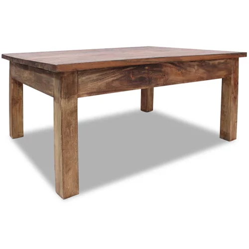 vidaXL Klubska mizica iz trdnega predelanega lesa 98x73x45 cm