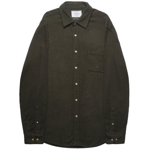 Portuguese Flannel Srajce z dolgimi rokavi Teca Shirt - Green Zelena Cene