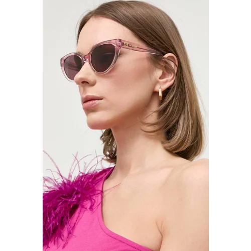 Love Moschino Sončna očala ženski, roza barva