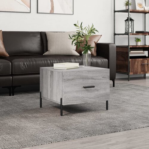vidaXL Klubska mizica siva sonoma 50x50x40 cm inženirski les Cene
