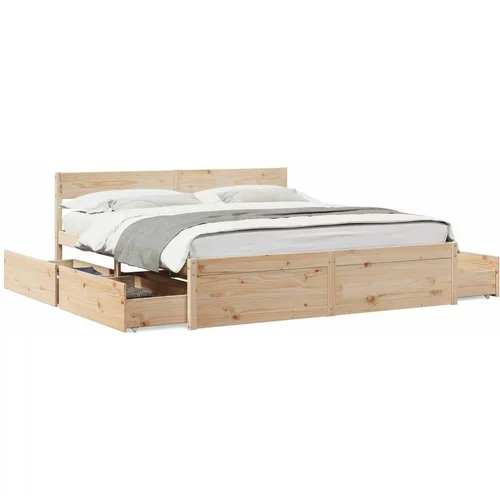  Okvir za krevet s ladice 180x200 cm od borovine