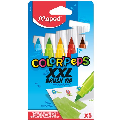 Maped fiber pisalo XXL COLOR, PEPS ČOPIČ, kartonska &amp;scaron;katla 5, (21656377) Slike
