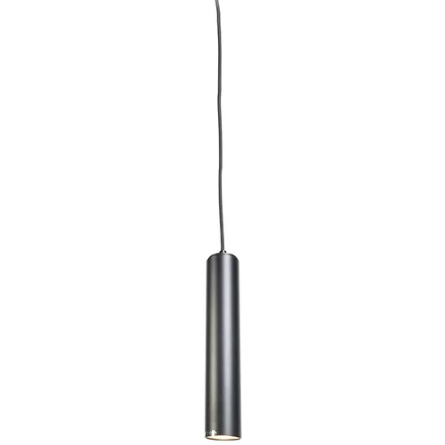 QAZQA Komplet 2 dizajnerskih visečih svetilk črna - Tuba majhna