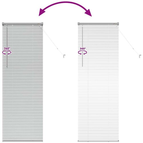  Zavjesa za prozor sa zavjesama Srebrna 80 x 130 cm Aluminij Slike