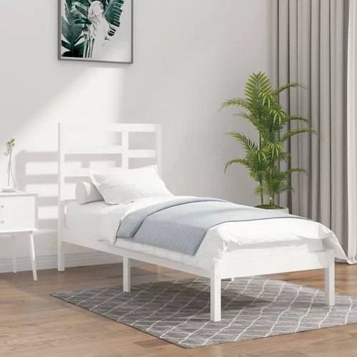  za krevet od masivnog drva bijeli 100 x 200 cm