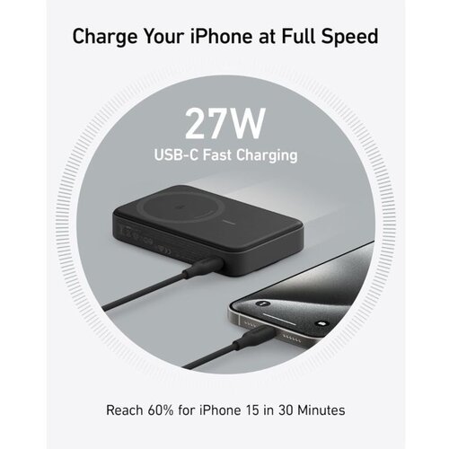 Anker MagGo Power Bank 10000mAh B2B Black (A1654G11) Slike
