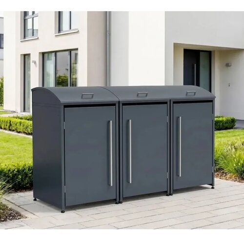 WESTMANN Moderna 3 | Metalno spremi&scaron;te za 3 kante za smeće | 3 x 240 L | Antracit - BRANDED IN GERMANY Cijene