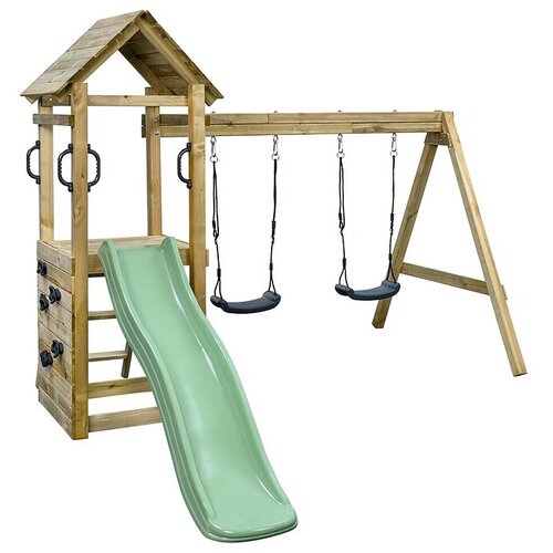 Swing King Dječji toranj za igru Maria (D x Š x V: 300 x 235 x 210 cm, Tobogan pastelno zelene boje) Cijene