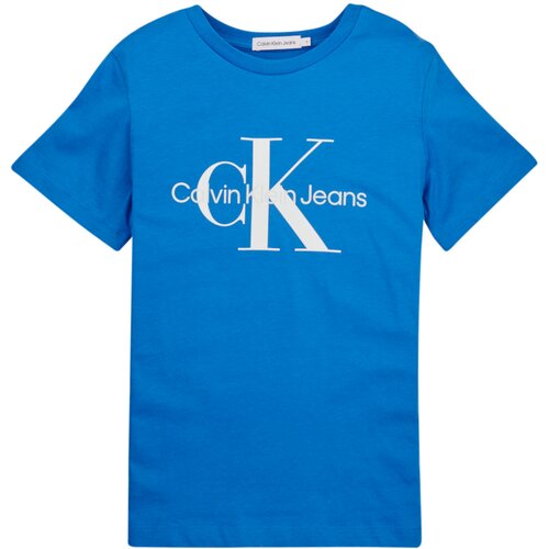 Calvin Klein Jeans Majice s kratkimi rokavi MONOGRAM LOGO T-SHIRT Modra Slike