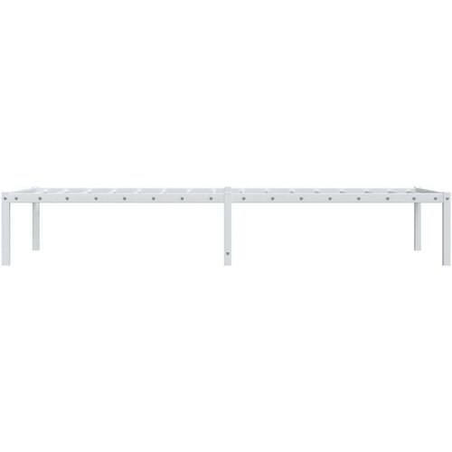 vidaXL Kovinski posteljni okvir bel 75x190 cm Cene
