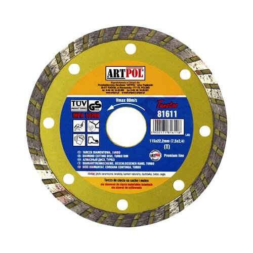 ARTPOL diamond disc 230 x 22,2 mm turbo /ar, (21101499) Slike