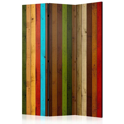 Artgeist Paravan - Wooden rainbow 135x172 Jednostrani Cene