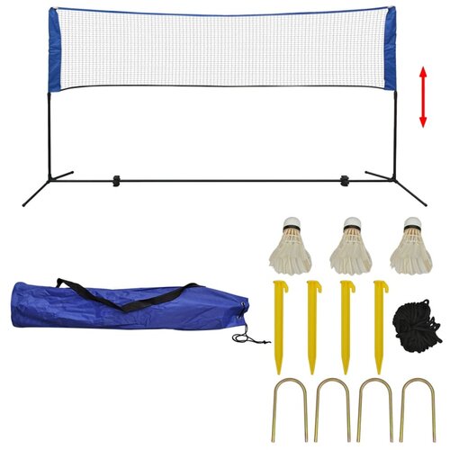vidaXL Set za Badminton s Mrežom i Lopticama 300x155 cm Cijene