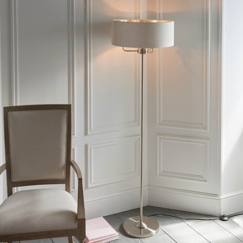  endon 94359 - podna lampa highclere 3xE14/40W/230V bež/sjajni hrom Slike