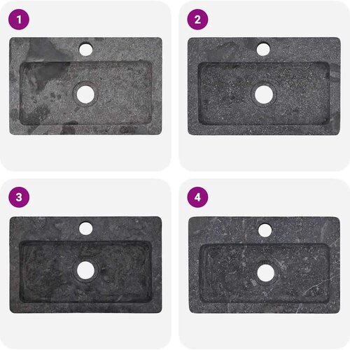 VidaXL Umivaonik sivi 38 x 24 x 6,5 cm mramorni Slike