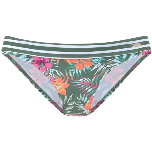 VENICE BEACH Bikini donji dio 'Summer' žad / tamno zelena / narančasta / roza