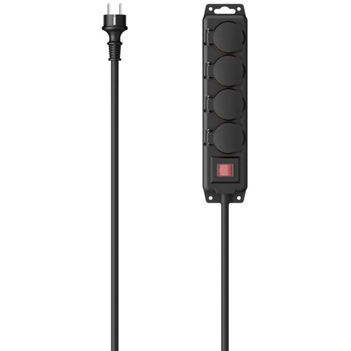  Hama 00223064 power extension 4 m 4 AC outlet(s) Outdoor Black Slike