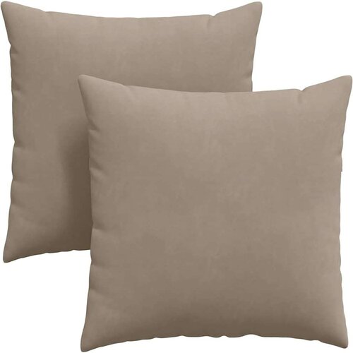 VidaXL jastučići za sofu 2 pcs sivo-smeđa 80 x 80 cm tkanina Slike