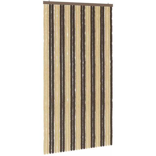 vidaXL Zavjesa protiv insekata Chenille Tamno smeđa i bež 118 x 220 cm - Tamno smeđa i bež (dvostripa) 118 x 220 cm Cijene