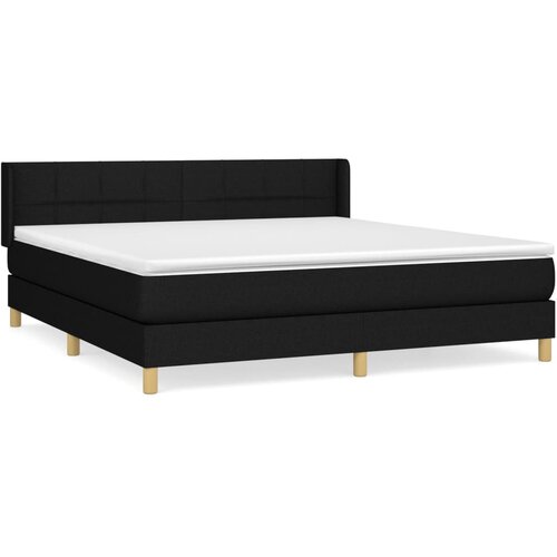 Maison Chic Box spring postelja - Vzmetna postelja z vzmetnico črna 180x200 cm blago SL14576, (21882554) Cene